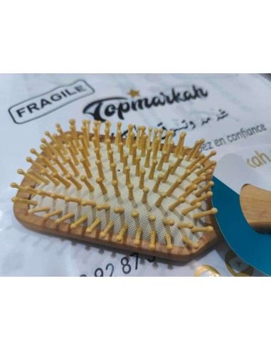 تمشيط آمن للشعر مشط الشعر بالحطب Brosse en bois