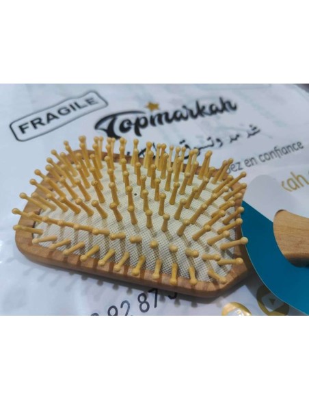 تمشيط آمن للشعر مشط الشعر بالحطب Brosse en bois