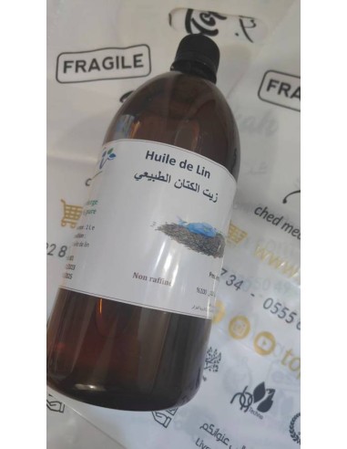 Huile végétale de grain Lin pure "1L" non raffiné