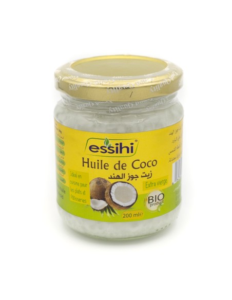 زيت جوز الهند العضوي البكر 100% - Huile de noix de coco pure