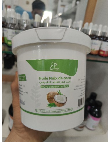 زيت جوز الهند الاصلي 1 لتر Huile noix de coco 1L