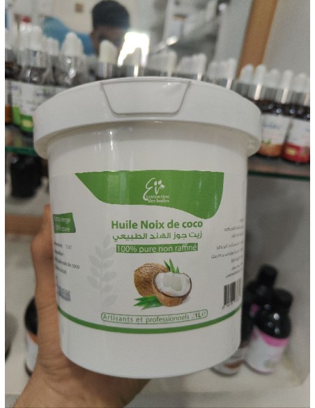 زيت جوز الهند الاصلي 1 لتر Huile noix de coco 1L