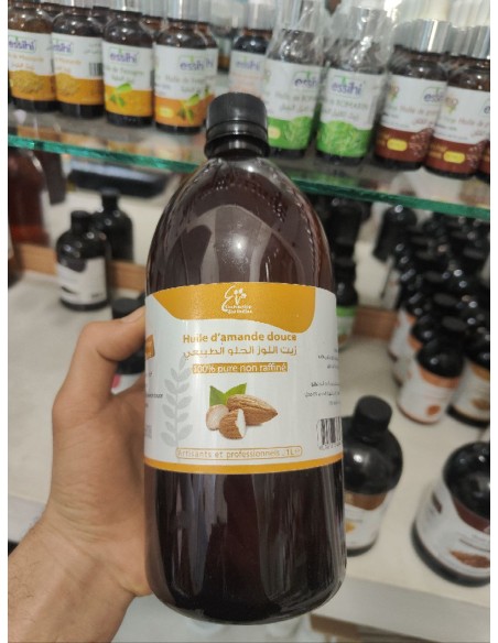 Huile végétale d'Amande douce pure "1L" Non raffiné